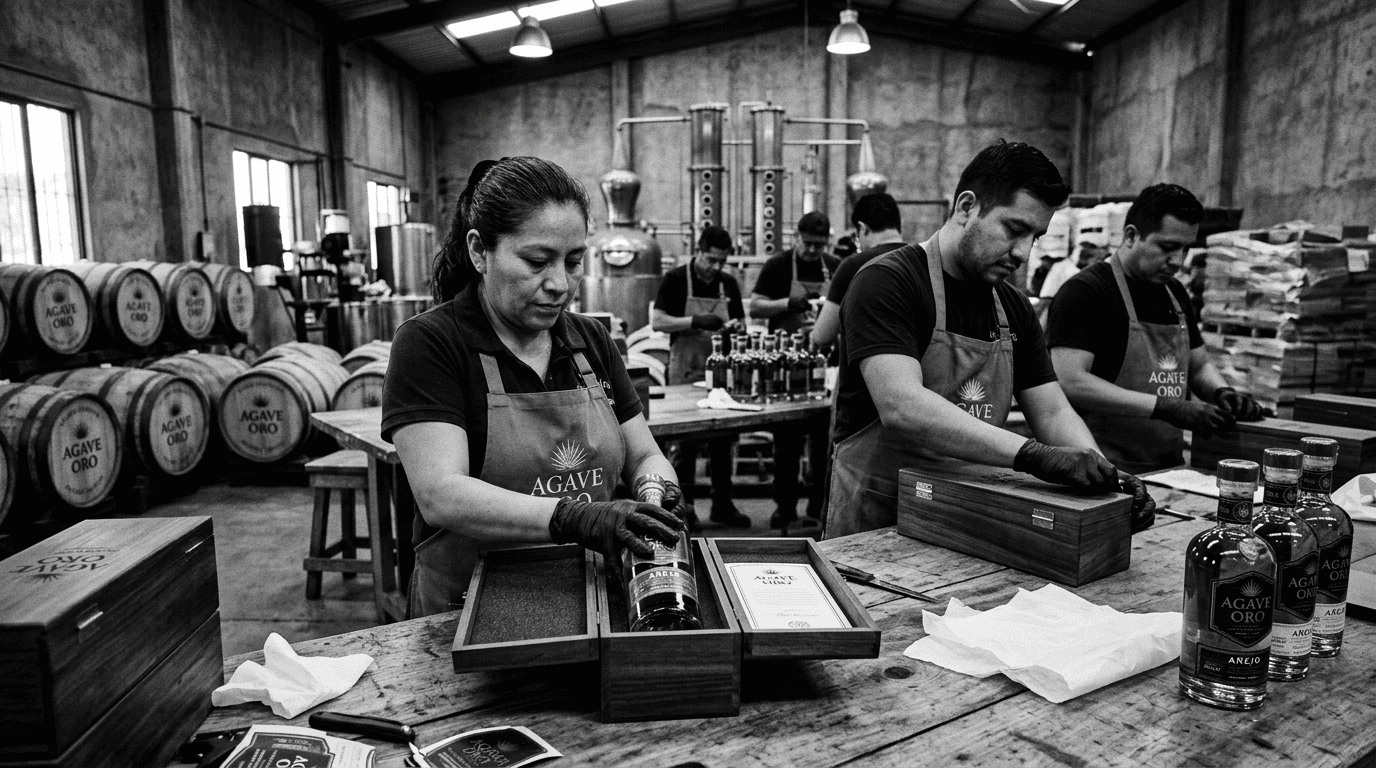 Operación de maquila y copacking de empaque premium